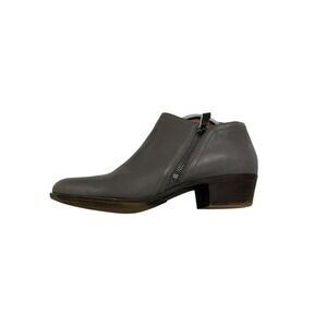 Lucky Brand Grey Leather Side Zip Ankle Boots Women‎ Size 10 M